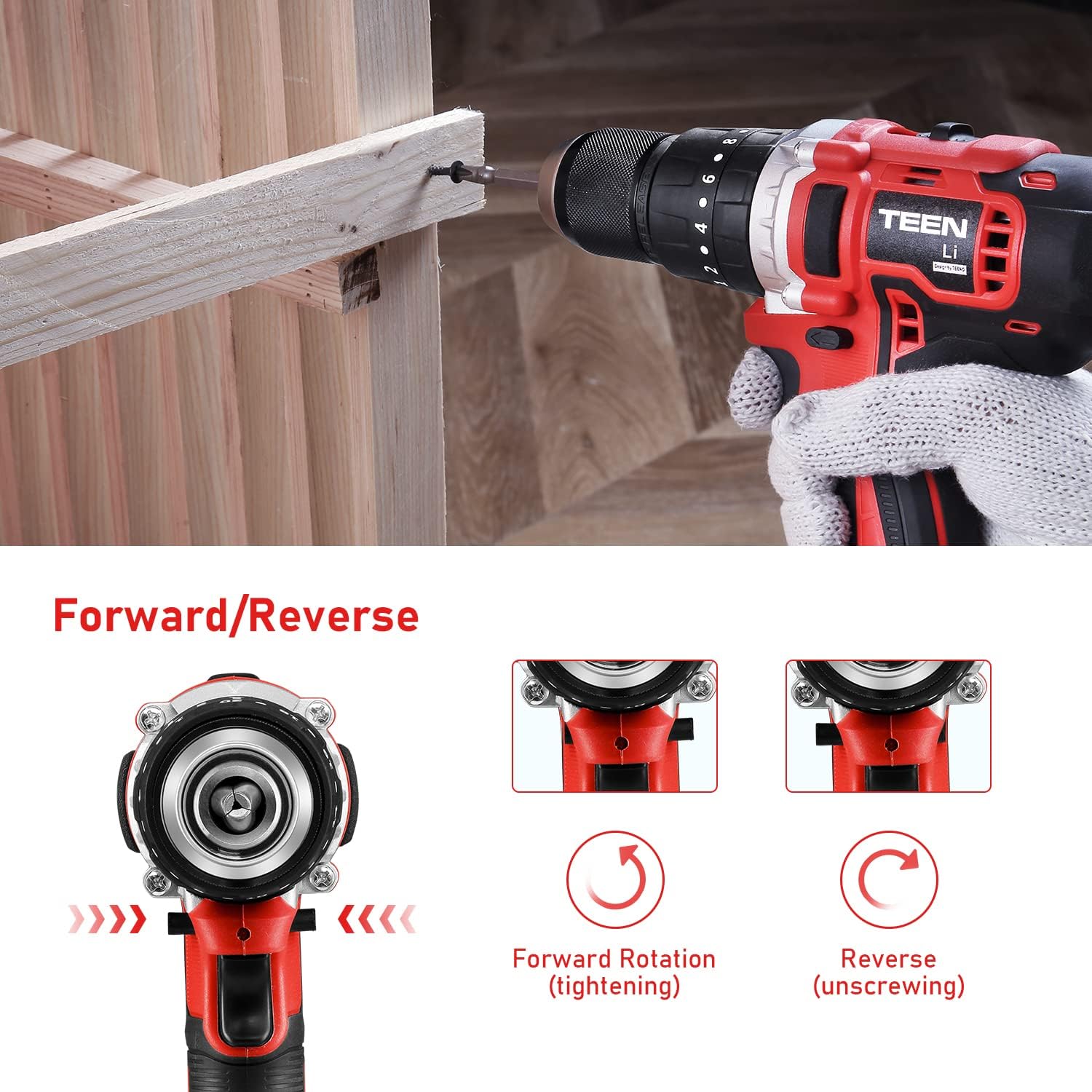 Trapano Avvitatore a Percussione 20V 45Nm - immagine 4