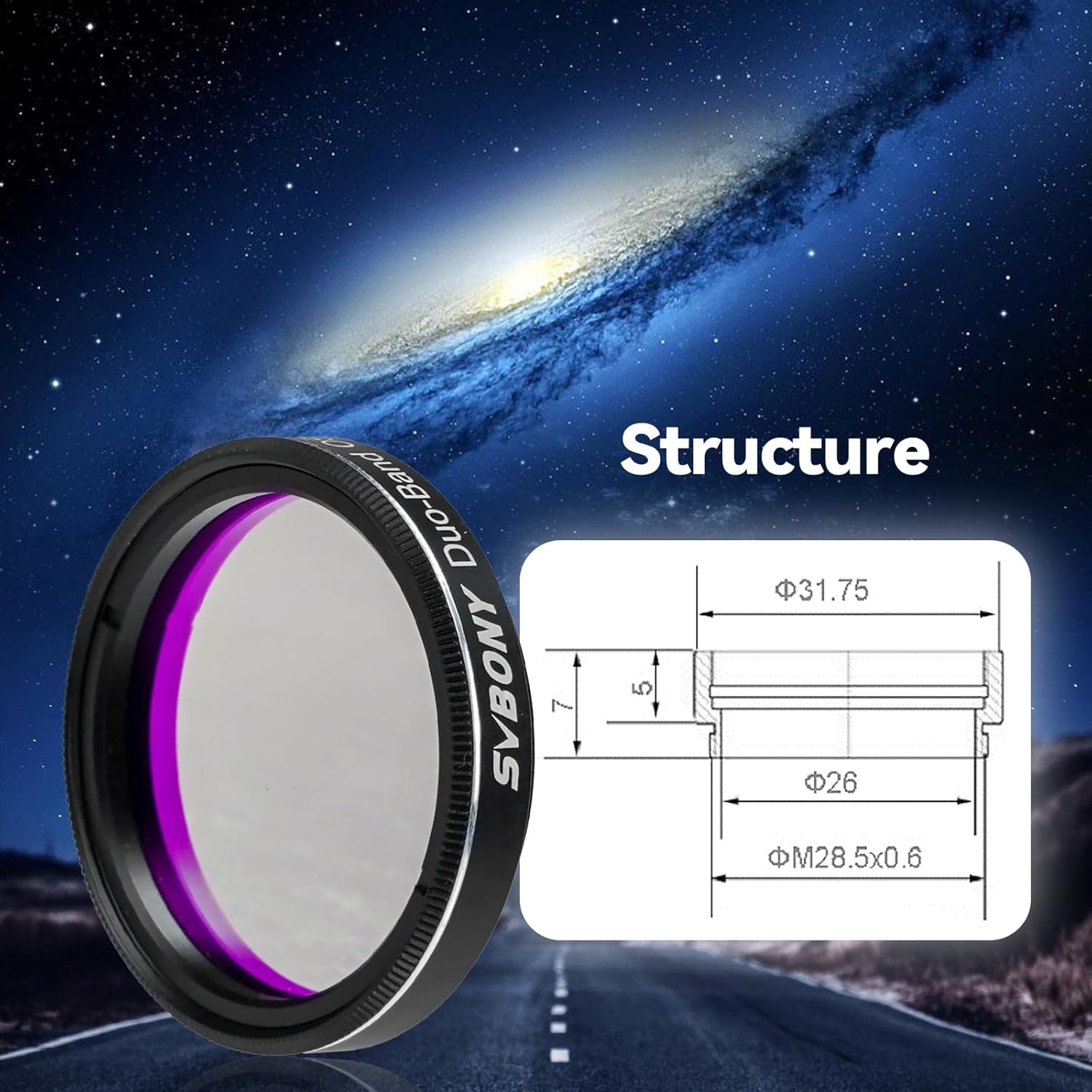 Svbony SV220 Astro Doppio Filtro a Banda Stretta 1.25" - immagine 7