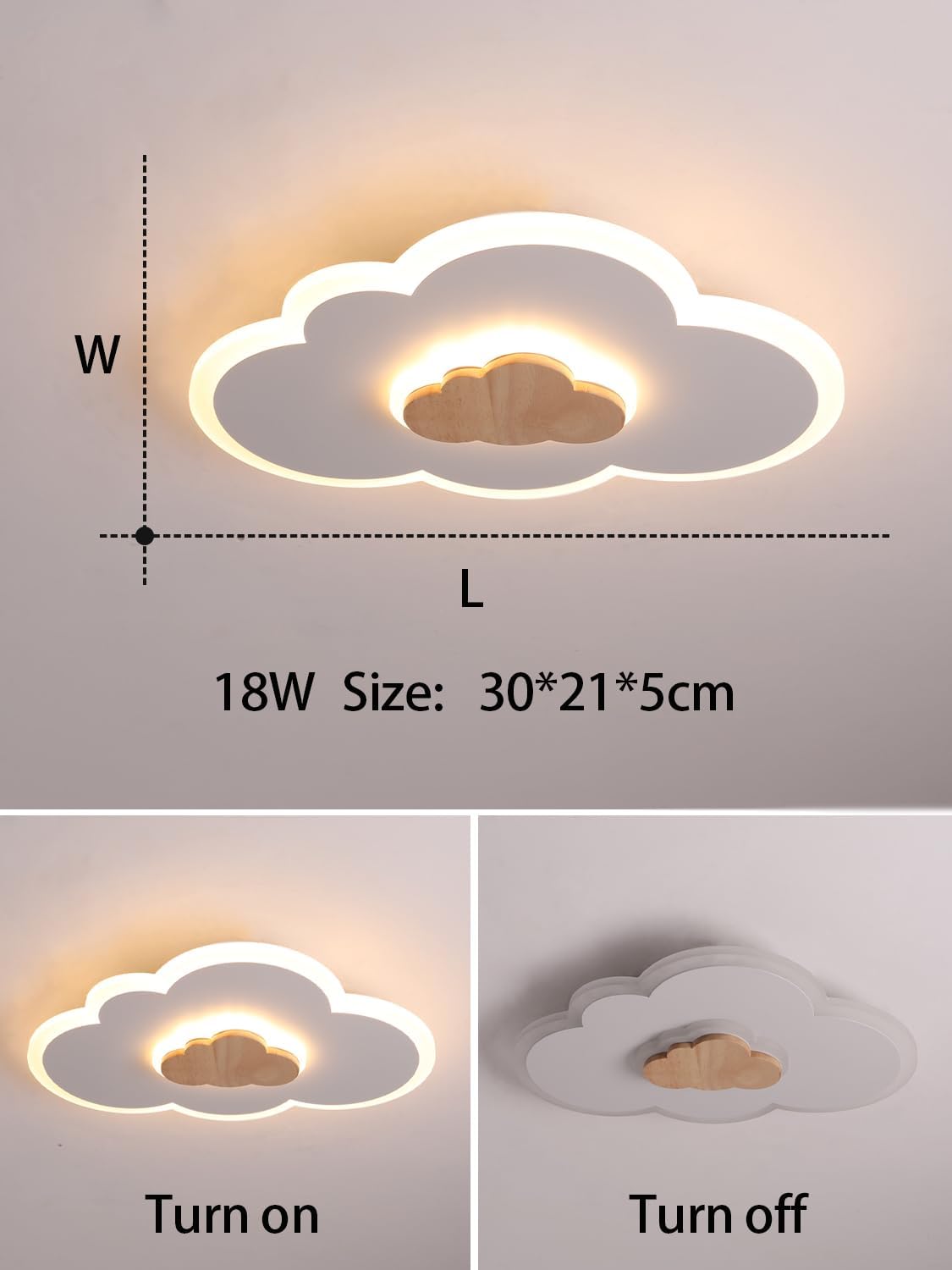 Fanlg Plafoniera a LED 30CM a Nuvole - immagine 5