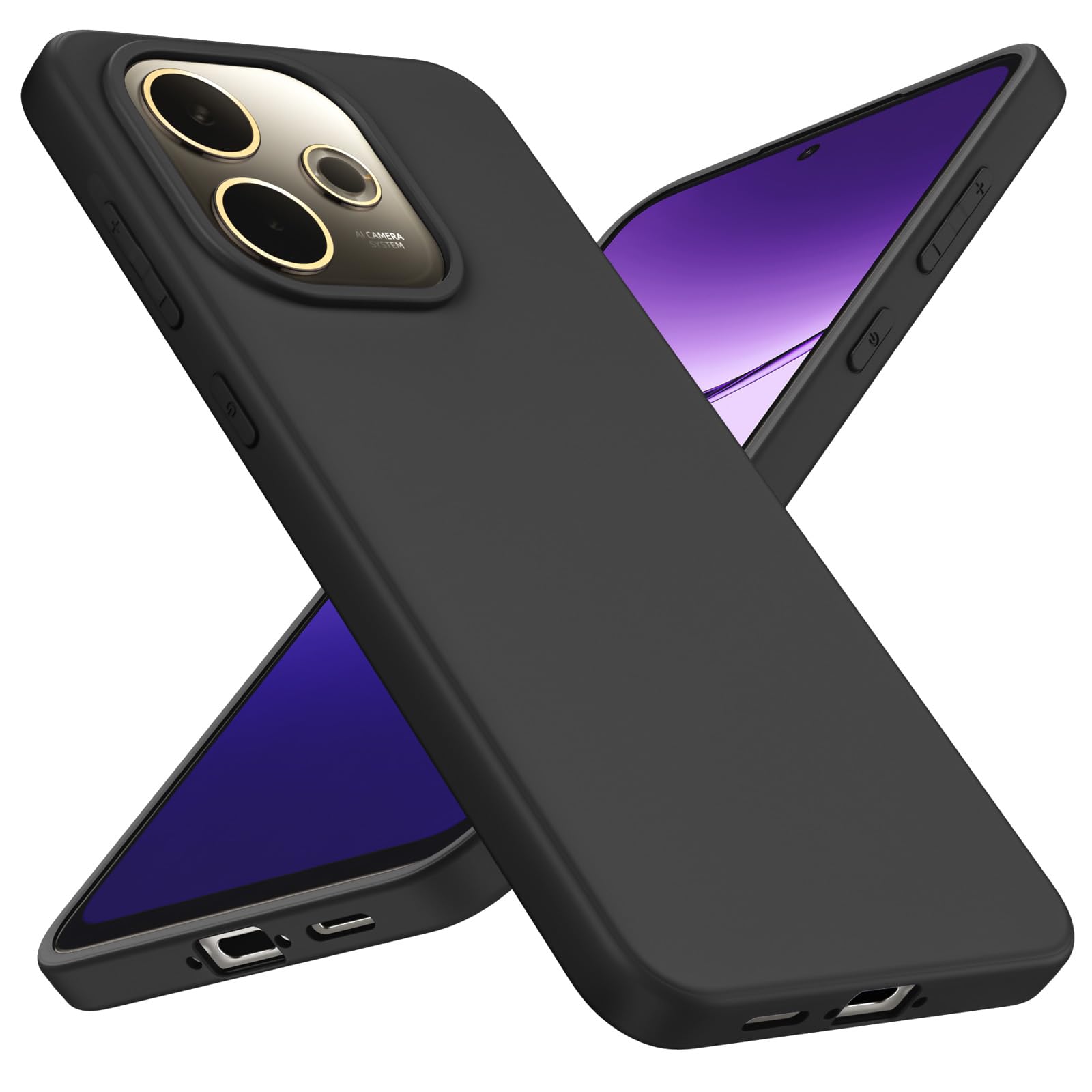 Xiltlly Custodia Cover per OPPO A5 PRO 5G, Nero