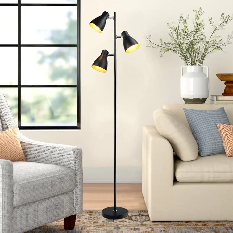 Depuley Lampada da Terra Salotto 3 Teste Flessibili