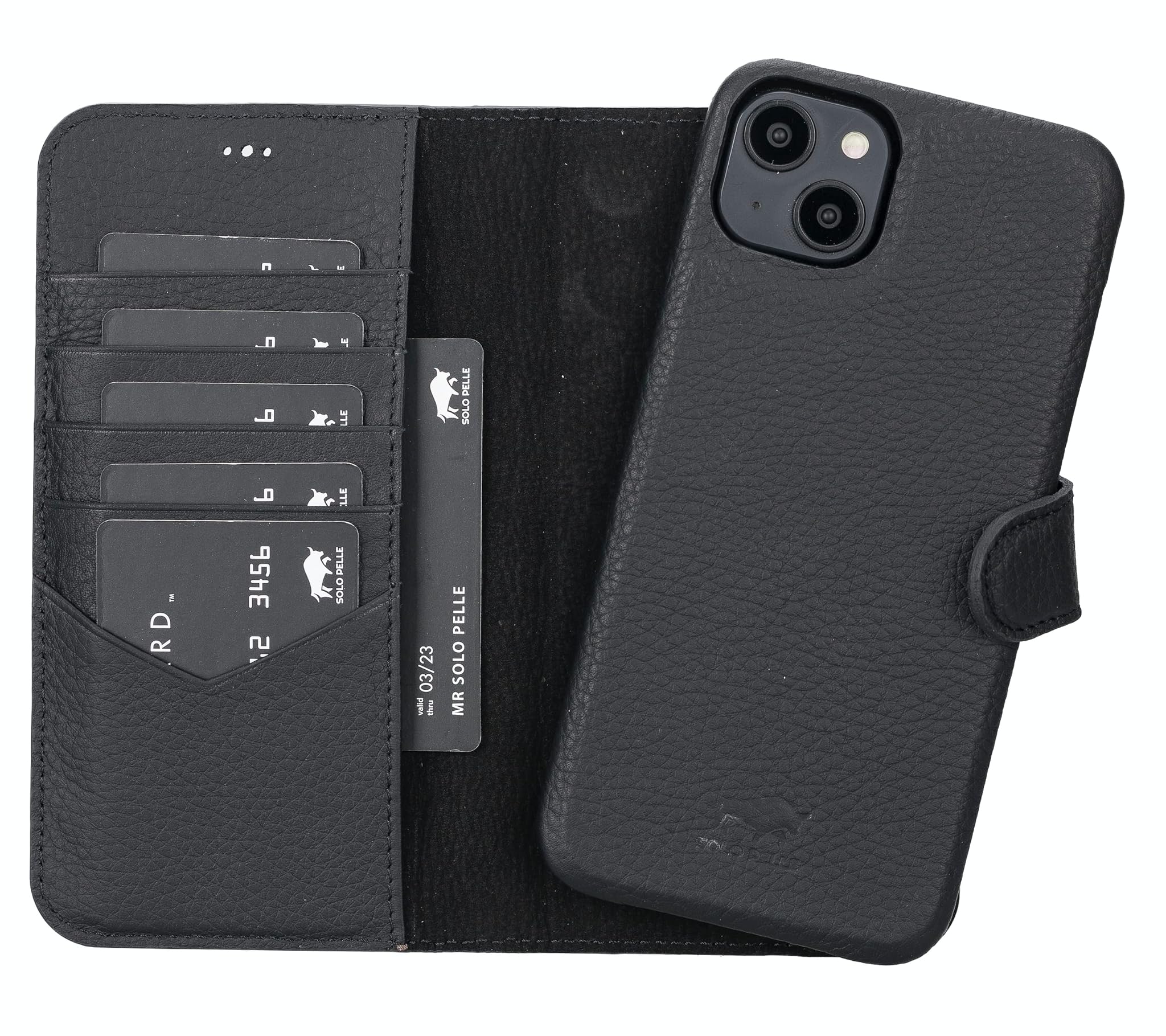 Custodia in Pelle 2 in 1 per iPhone 14 Plus 6.7 pollici