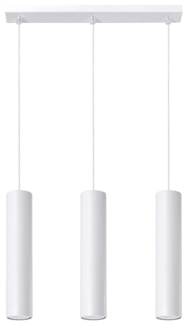 Sollux Lighting Lampada da Soffitto 3 Paralumi, Bianco Lagos