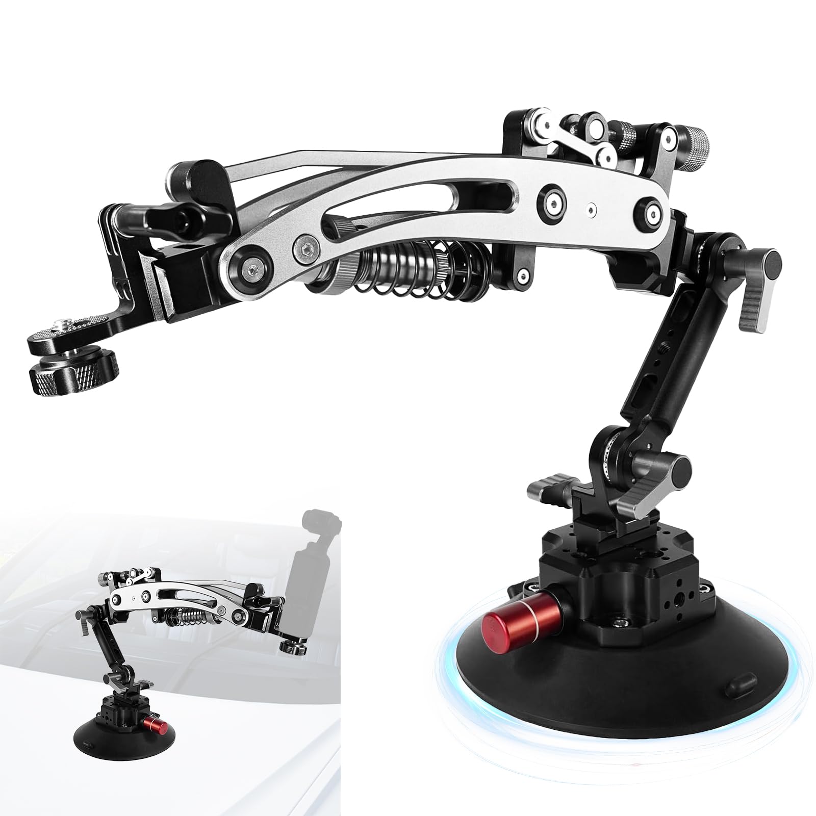 Supporto Fotocamera a Ventosa con Braccio Ammortizzatore