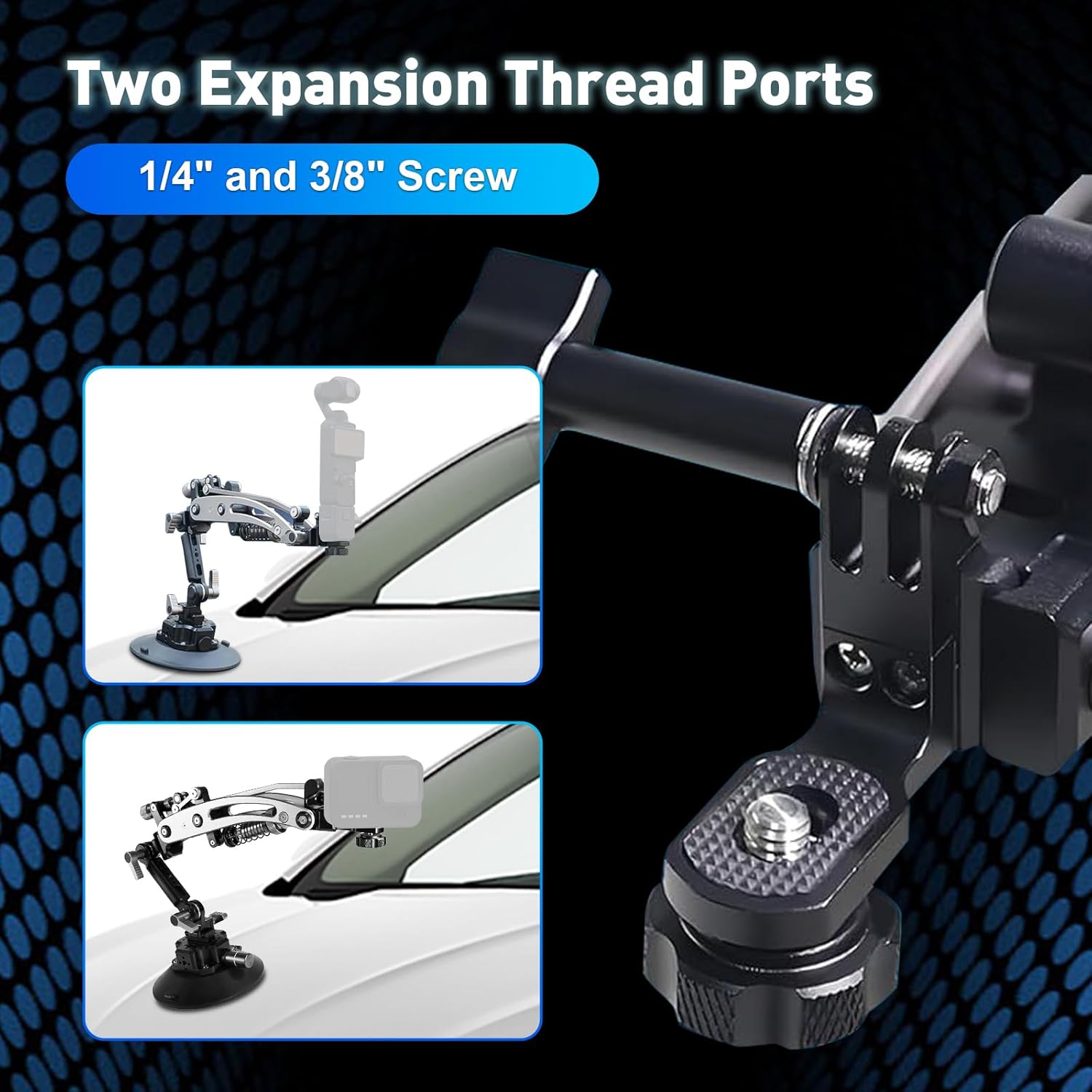 Supporto Fotocamera a Ventosa con Braccio Ammortizzatore - immagine 5