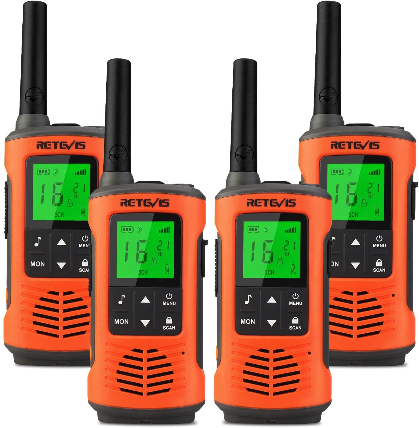 Retevis RT45P Walkie Talkie PMR446 IP67 Ricaricabile (4 pezzi) | Velz