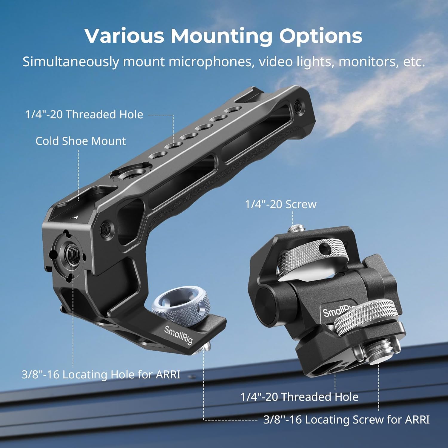 Smallrig Top Handle con Supporto Monitor 5323 - immagine 4