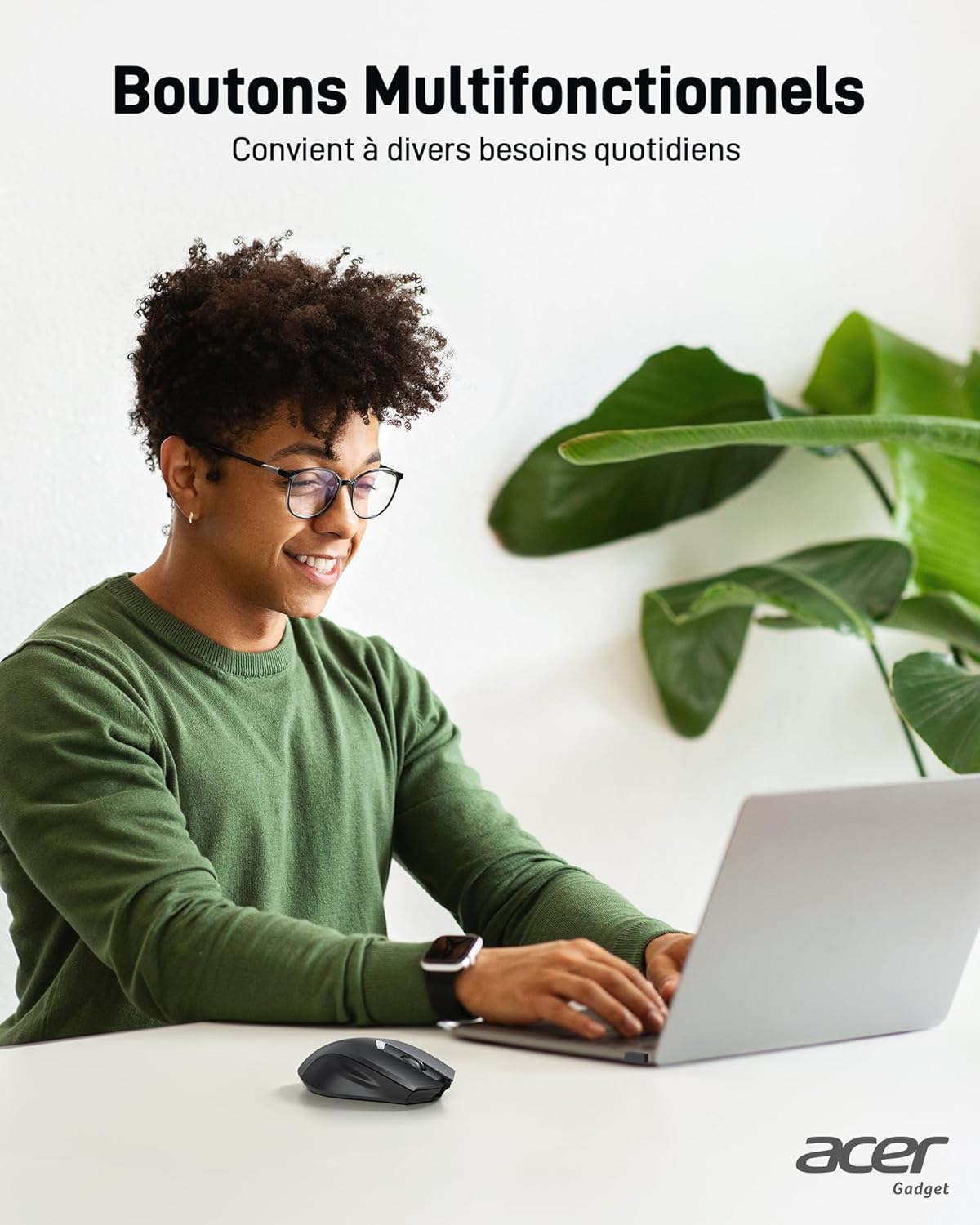 Acer Mouse Wireless USB 2.4 GHz Ergonomico - immagine 8