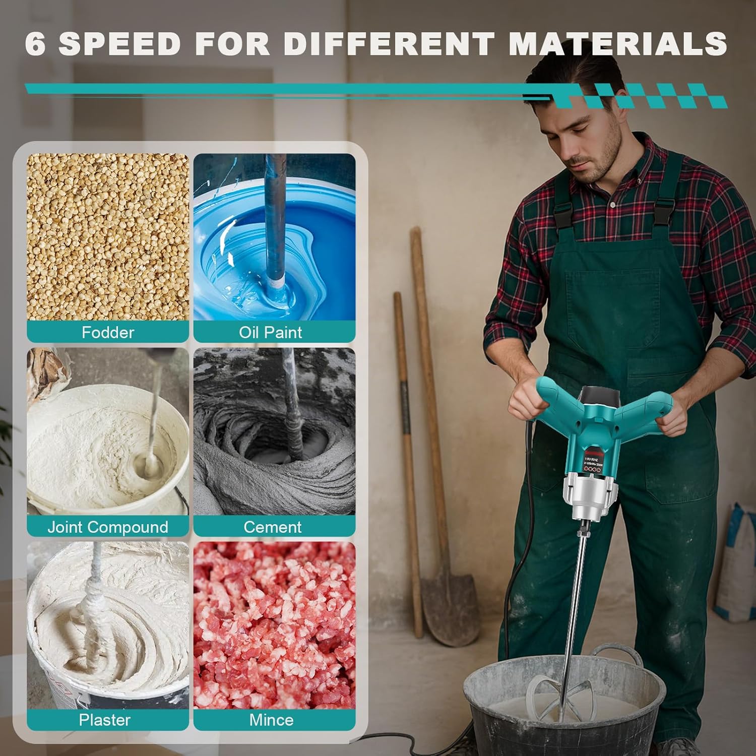 WingFly Miscelatore per Malta Elettrico 3200W 230V - immagine 3