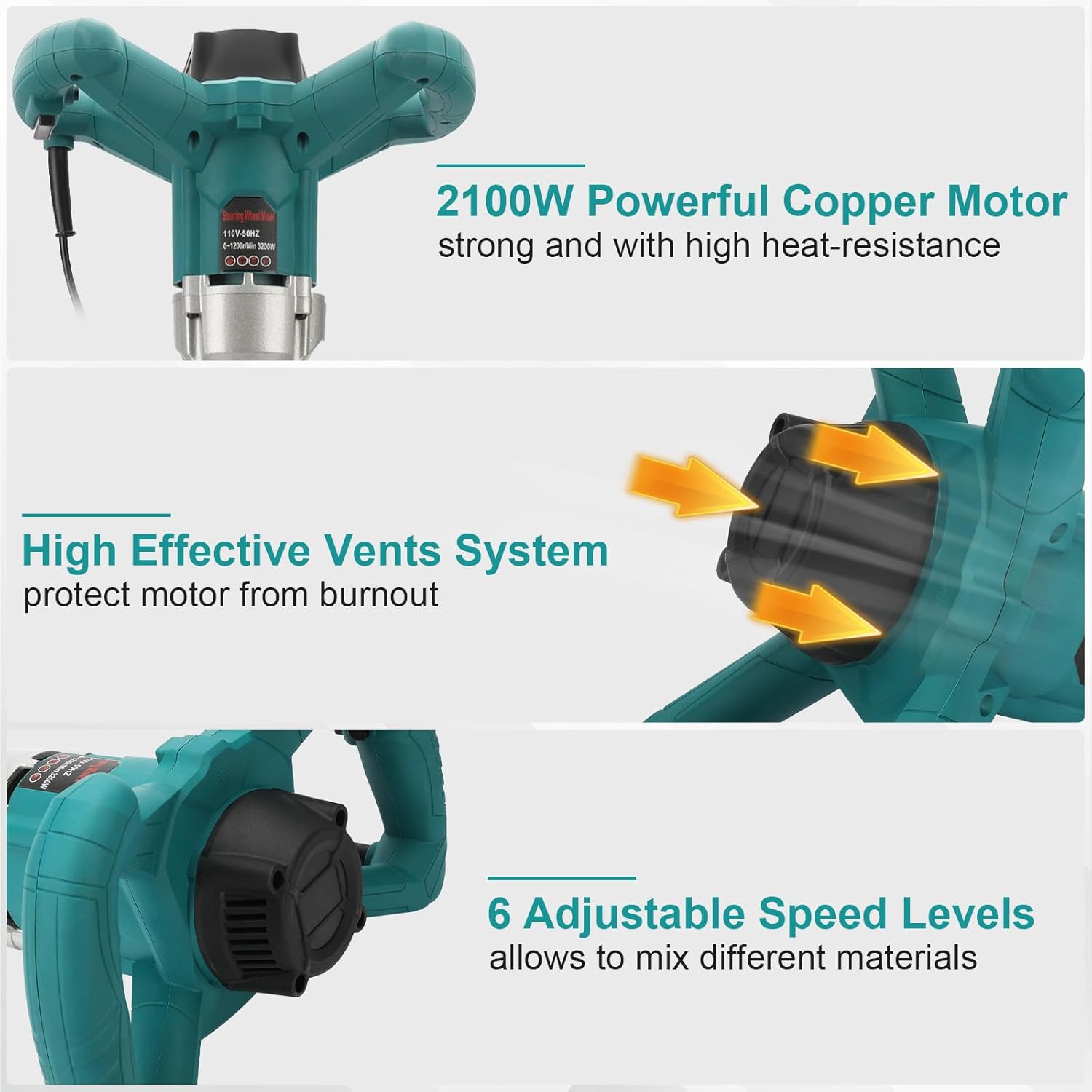 WingFly Miscelatore per Malta Elettrico 3200W 230V - immagine 6