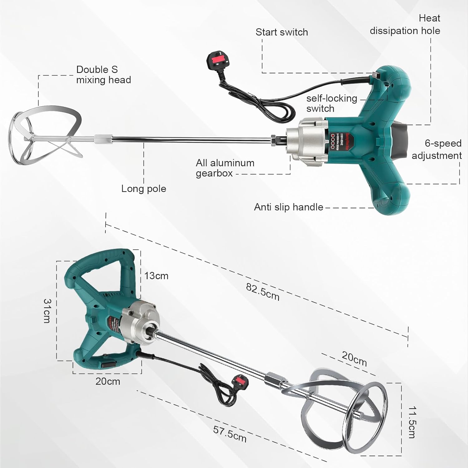 WingFly Miscelatore per Malta Elettrico 3200W 230V - immagine 7