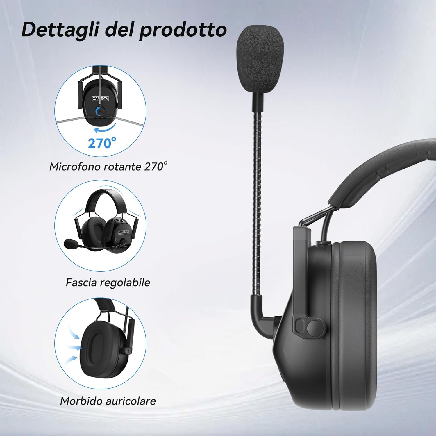 Cametv KUMINIK8 - Cuffie Interfoniche Wireless Dual Ear - immagine 8