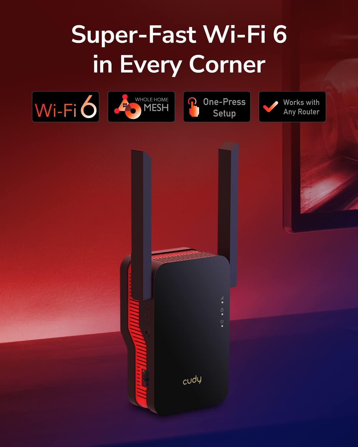 Cudy AX3000 Dual Band Wi-Fi 6 Extender - immagine 2
