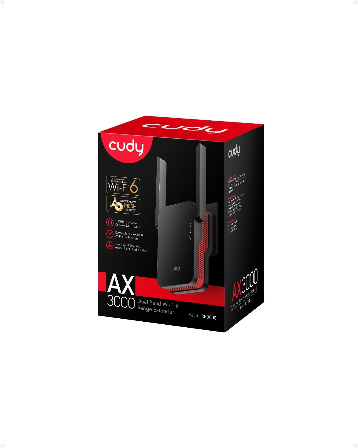 Cudy AX3000 Dual Band Wi-Fi 6 Extender - immagine 9