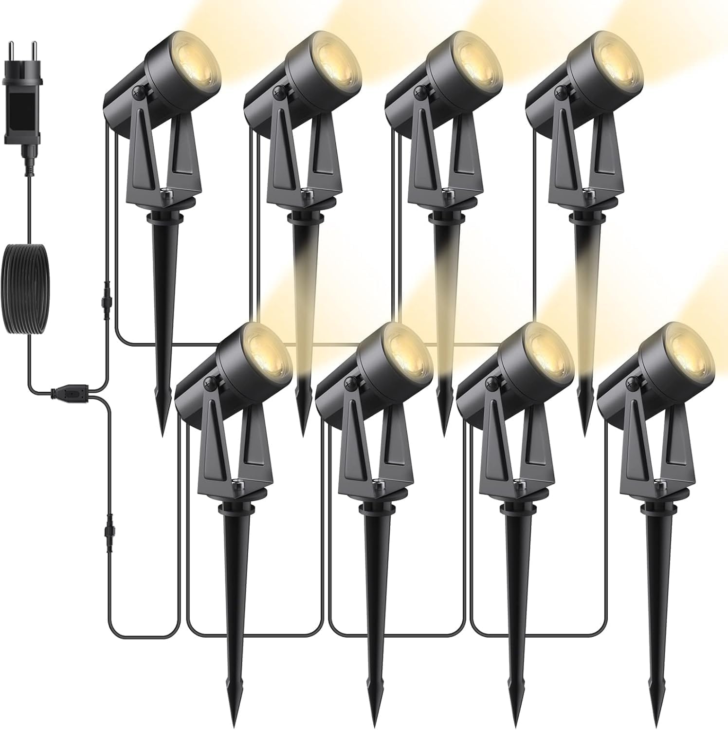 Illuminazione da Giardino LED Esterno - Set 8 Faretti