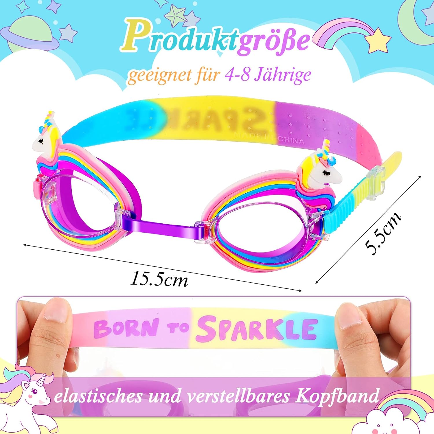 Weewooday Occhialini da Nuoto per Bambini 4-8 Anni - immagine 2