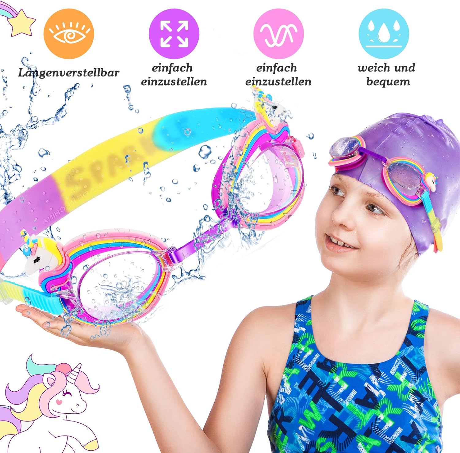 Weewooday Occhialini da Nuoto per Bambini 4-8 Anni - immagine 5