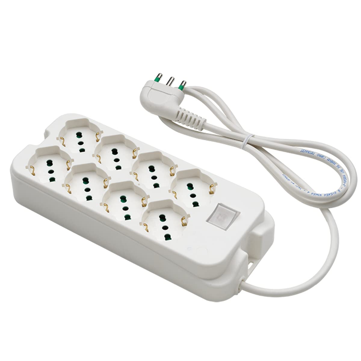 Fme Multipresa 8 Posti Quadrata Bipasso+Schuko C/Int. Bianca 404