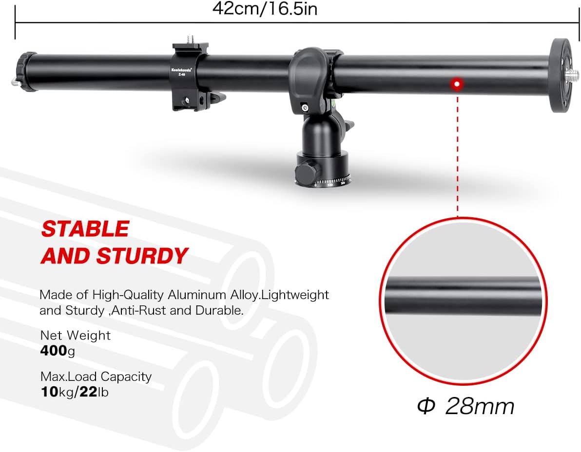 Koolehaoda Braccio Treppiede per Fotocamera 42cm - immagine 2