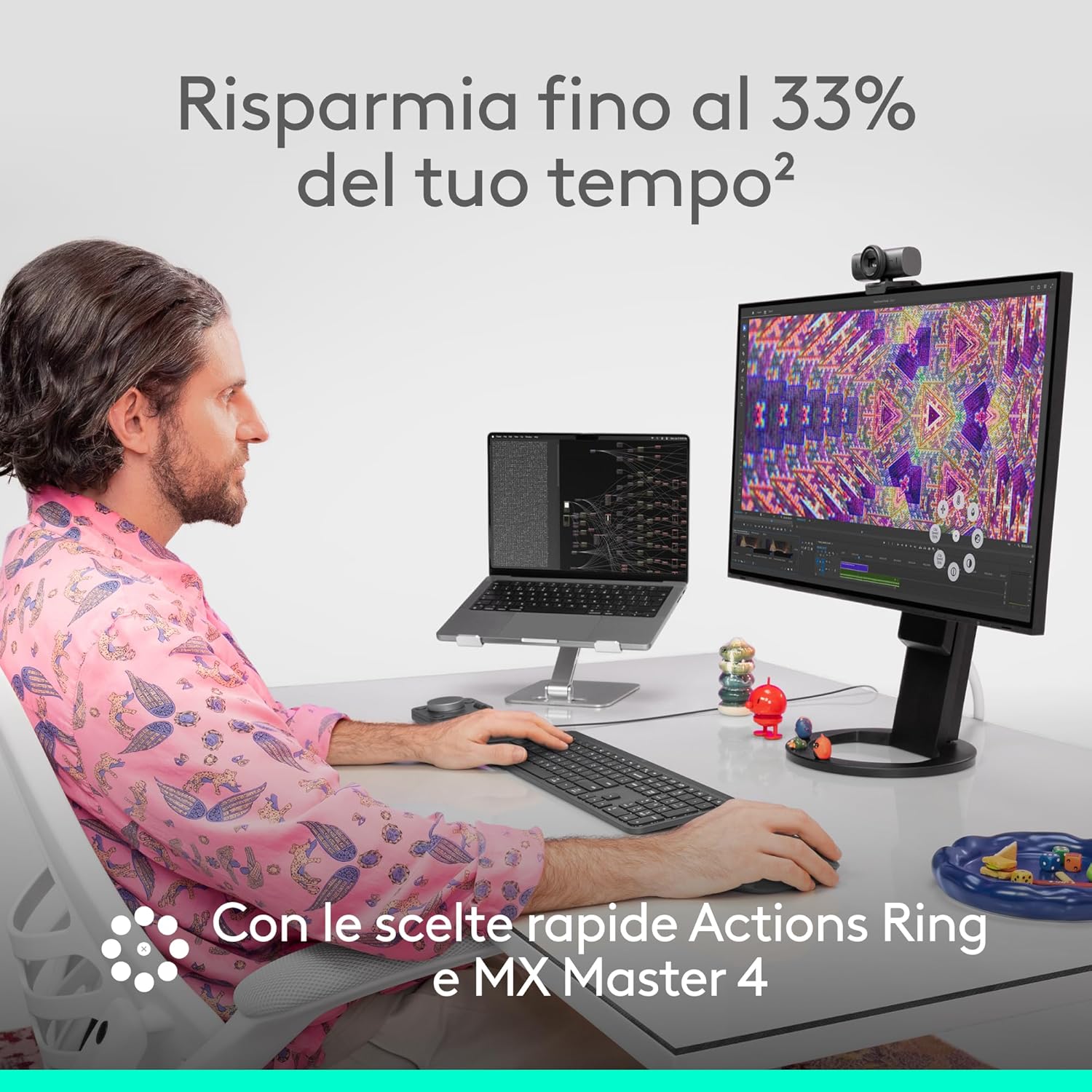 Logitech MX Master 4 - Mouse Wireless Ergonomico - immagine 3