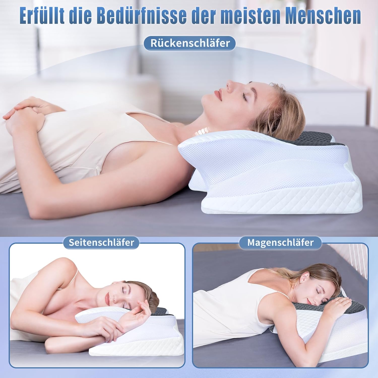 Saheyer Cuscino Cervicale Ergonomico 70x40cm - immagine 4