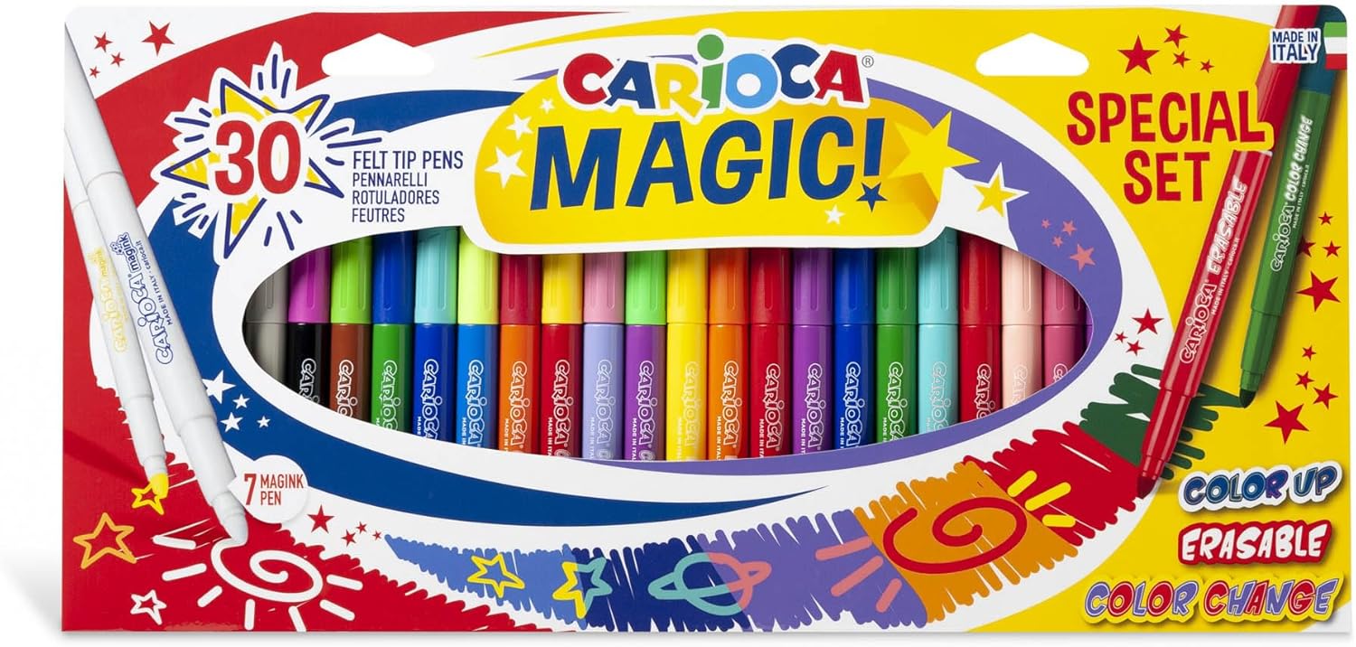 Carioca Magic - 30 Pennarelli Punta Maxi Cambia Colore - immagine 1