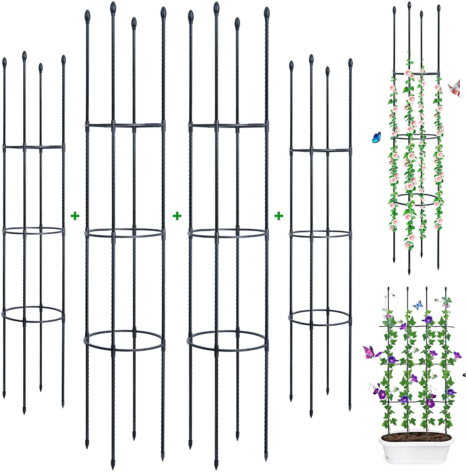 Thxtoms Supporto per Piante Rampicanti da Giardino 160cm