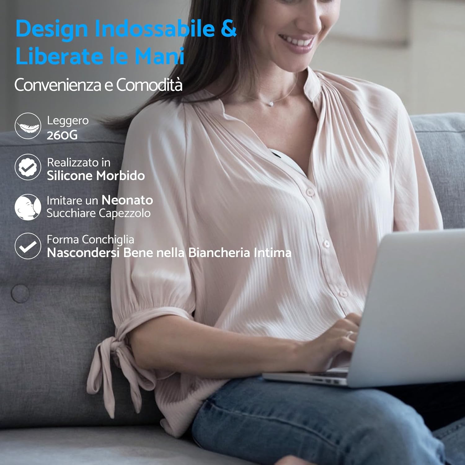 Esynic Tiralatte Elettrico Indossabile 210ML - immagine 4