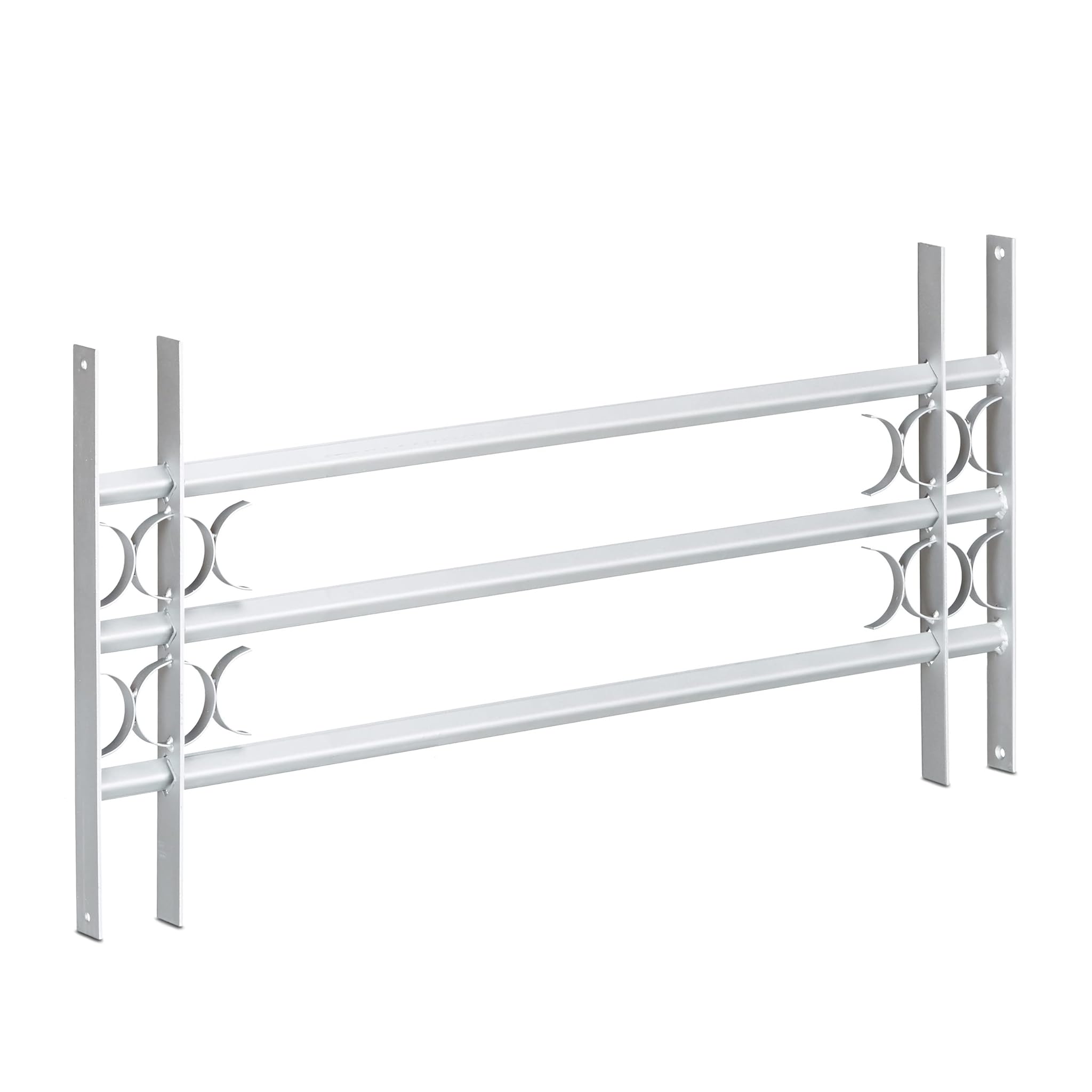 Relaxdays Grate per Finestre Antiscasso Estensibili Grigio