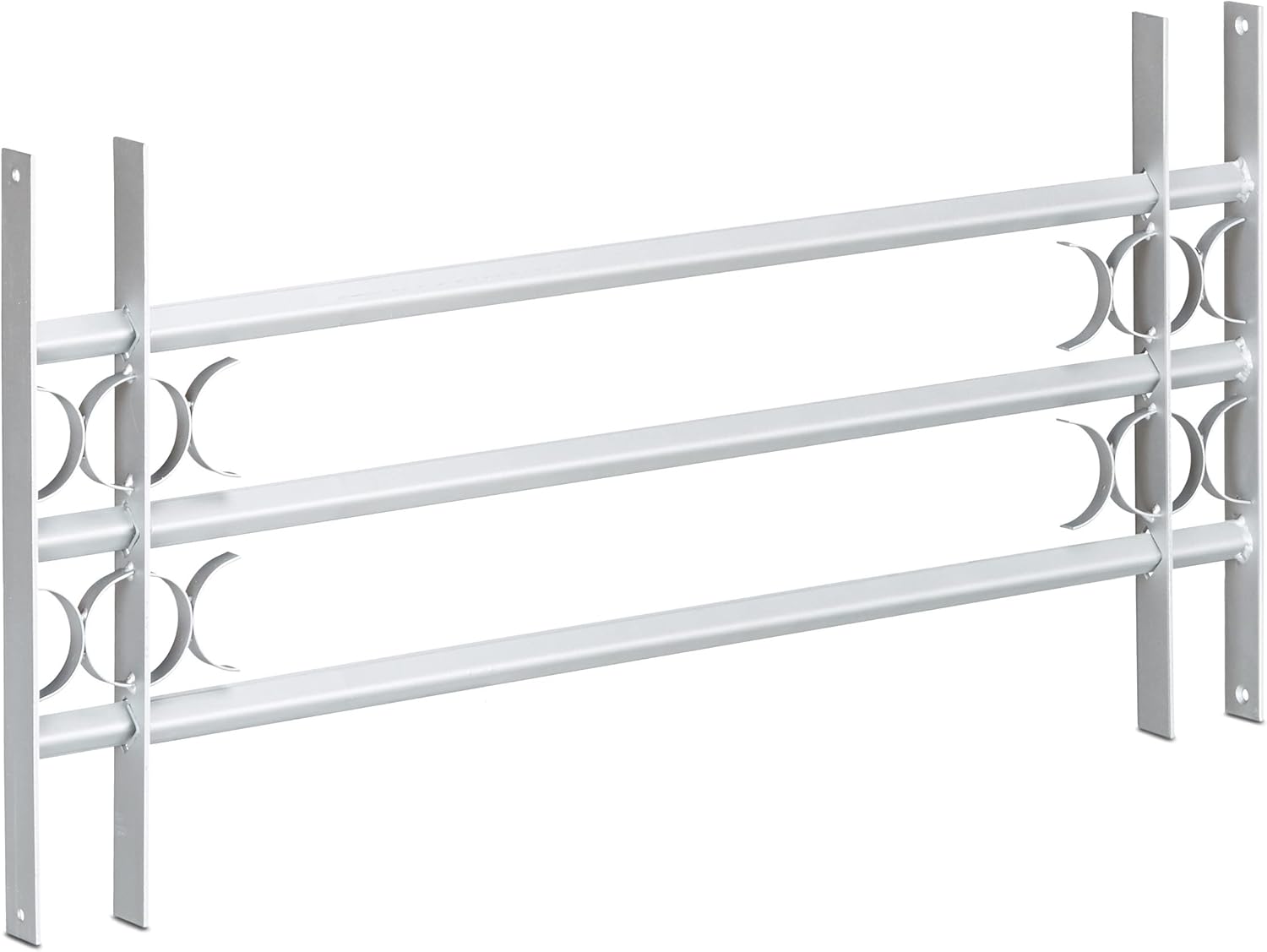 Relaxdays Grate per Finestre Antiscasso Estensibili Grigio - immagine 1