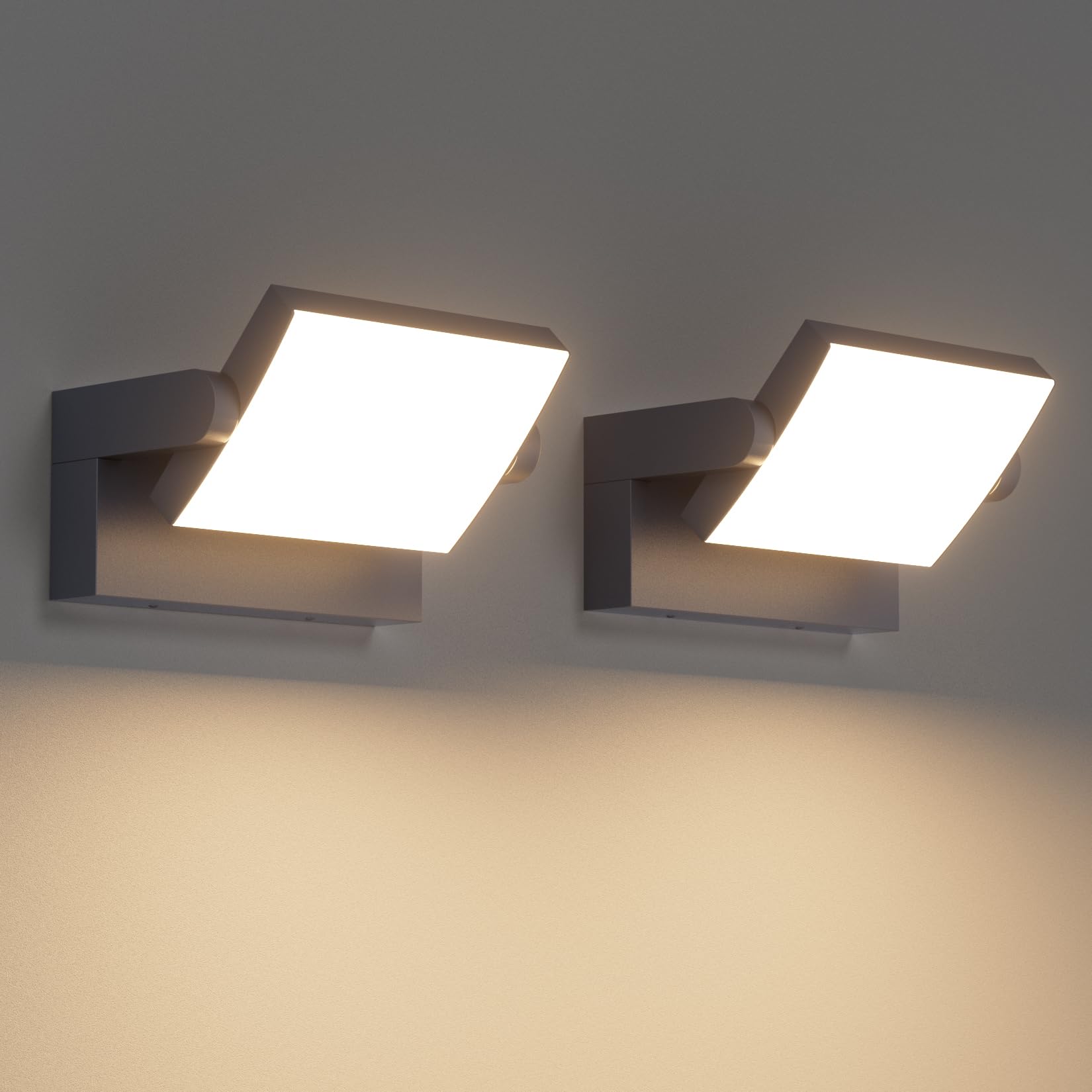 Applique da Parete LED Esterno Interno 24W 2 Pezzi, Antracite