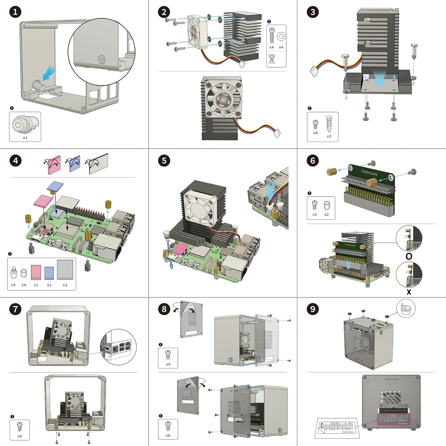 Electrocookie Alloggiamento Mini-Torre per Raspberry Pi 5 - immagine 7