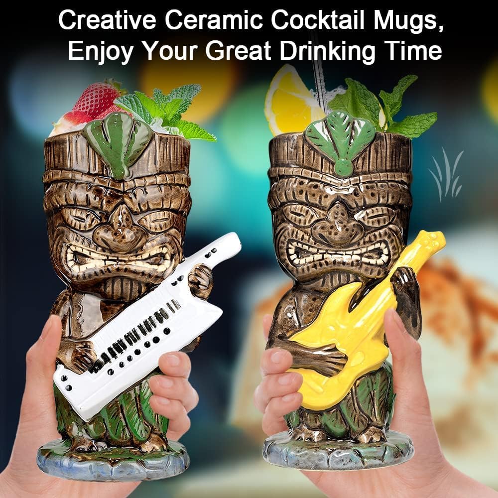 [Set regalo] Tiki Bicchieri Tazze per Cocktail - Set 4 - immagine 4
