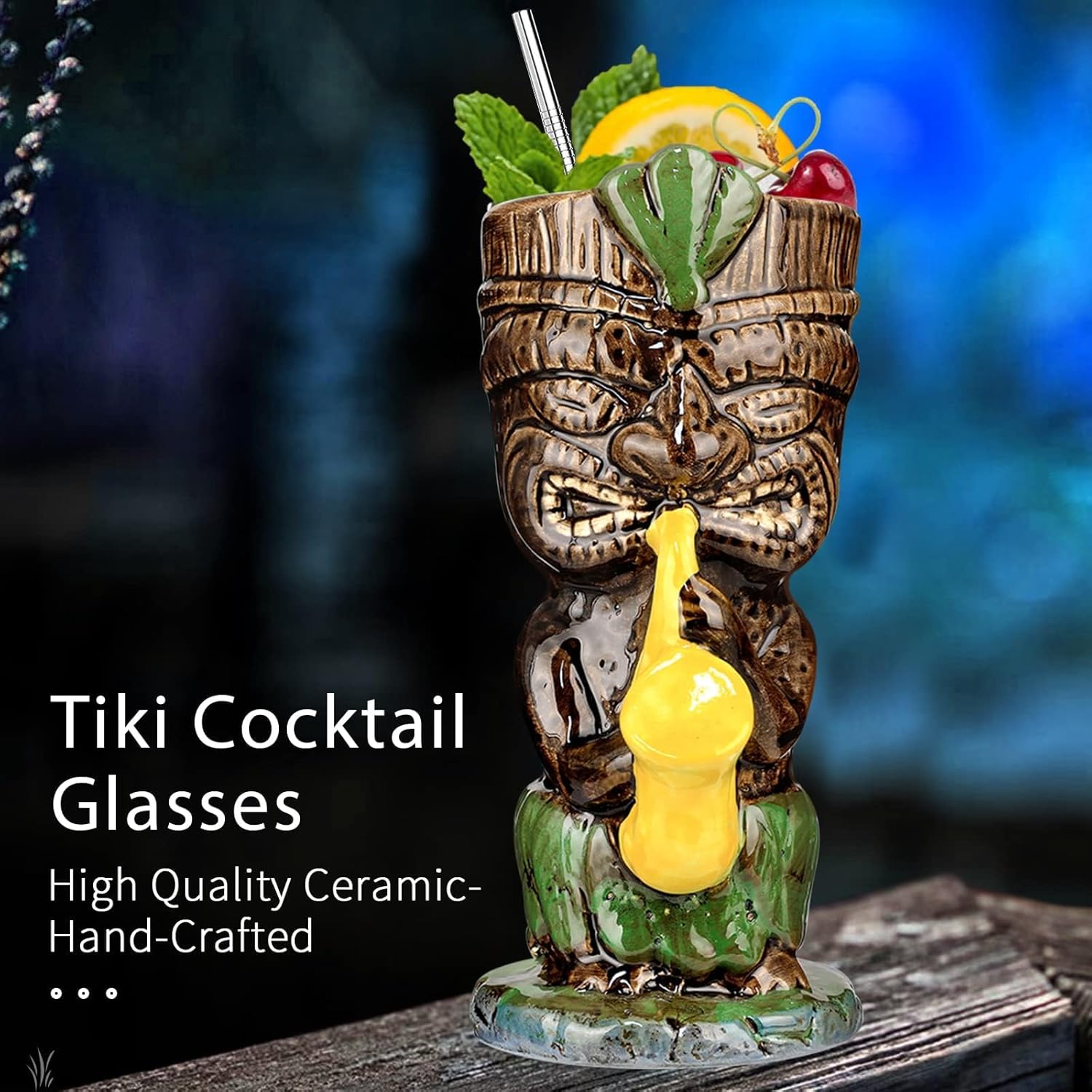 [Set regalo] Tiki Bicchieri Tazze per Cocktail - Set 4 - immagine 5