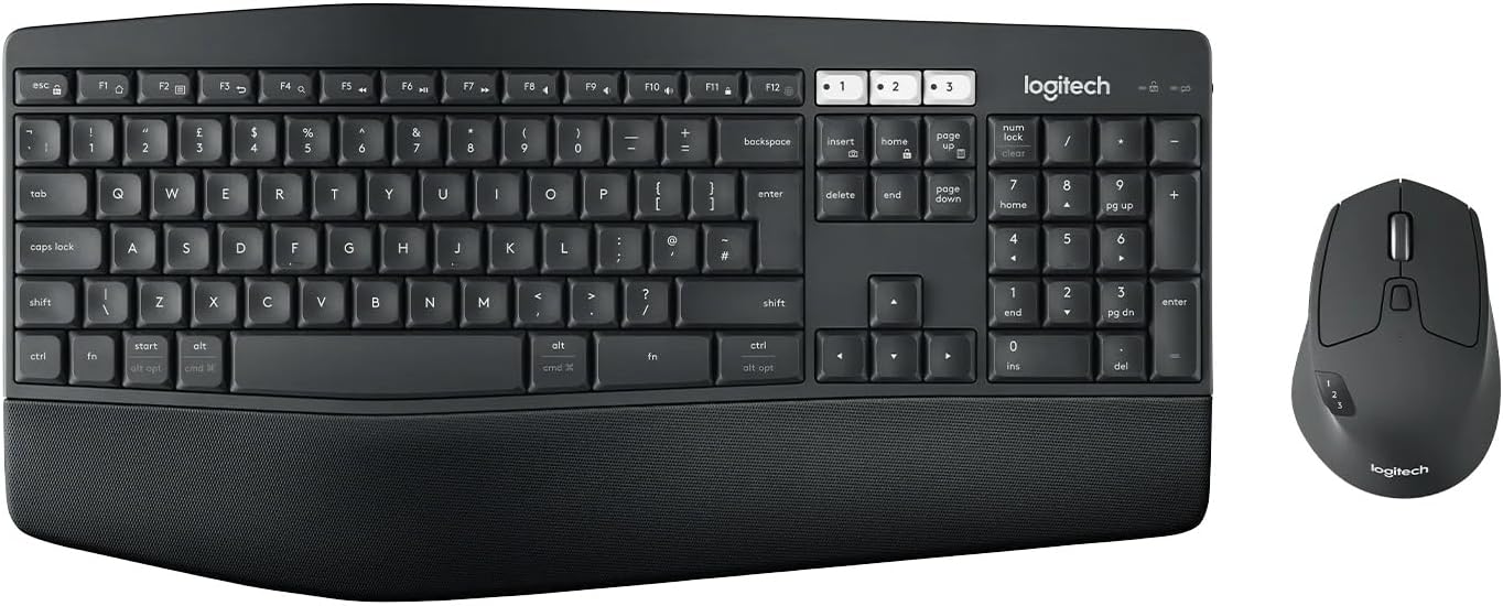 Logitech MK850 Kit Tastiera e Mouse, Layout Americano Qwerty, Nero - immagine 1