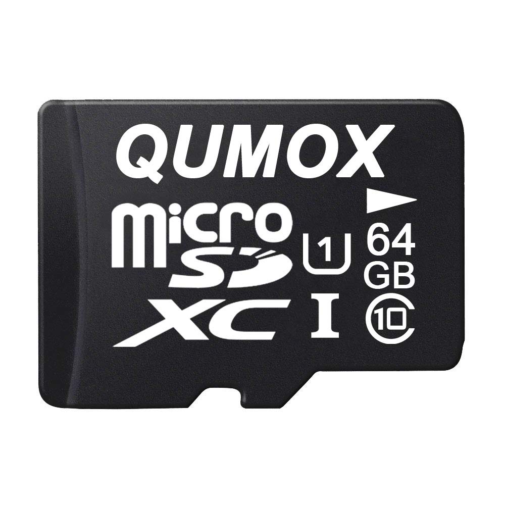 Qumox 64GB Scheda Memoria Micro SD Class 10 UHS-I