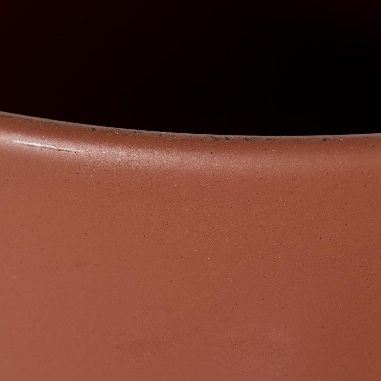 Drw Set 2 Vasi in Metallo con Piede, Terracotta e Nero - immagine 3