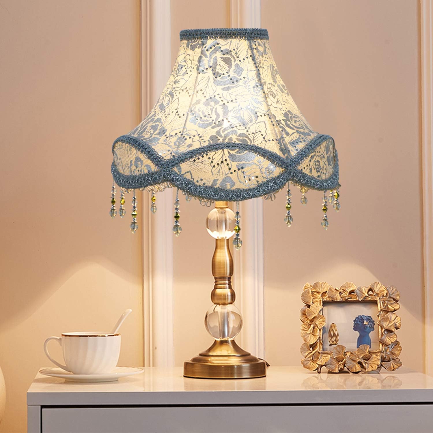 Paralume in Stile Retrò da Palazzo 45cm, Argento - immagine 5