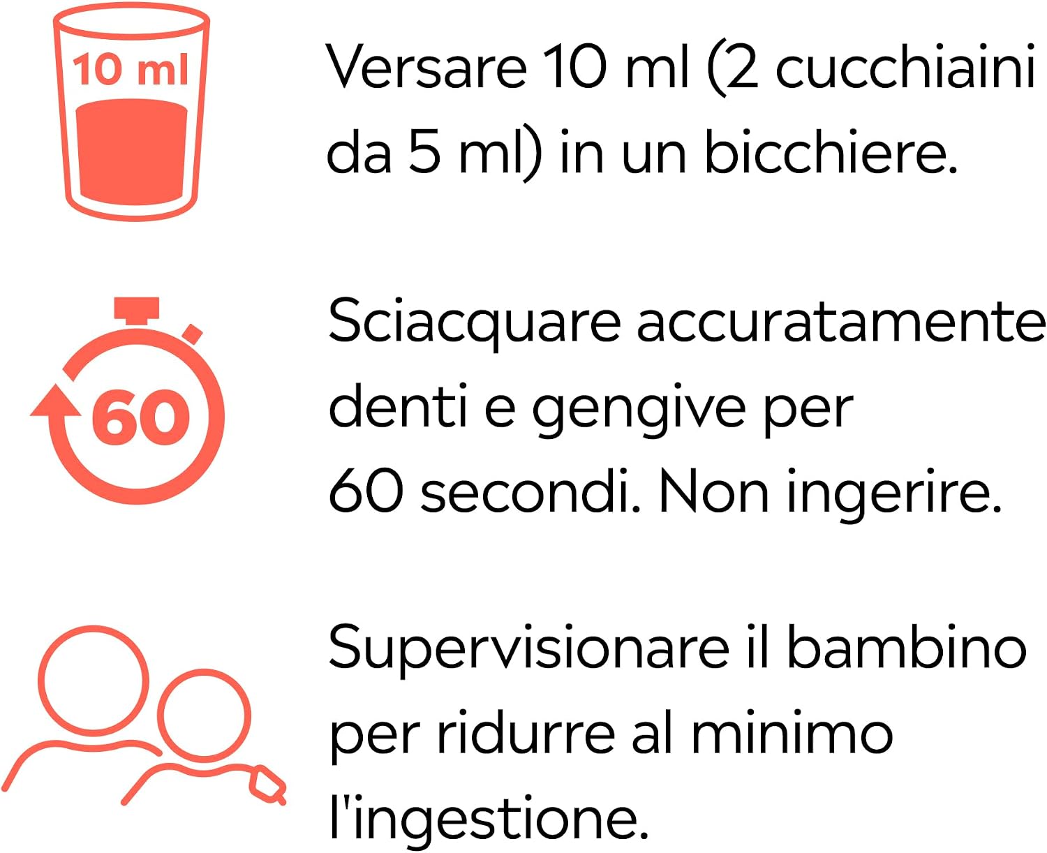 LISTERINE Smart Rinse Kids, Collutorio bambini 0% alcol ai Frutti Rossi ...