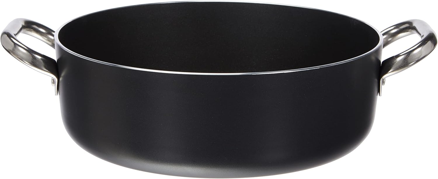 Pentole Agnelli ALSA106SS28 - Casseruola Bassa 28cm, Nero