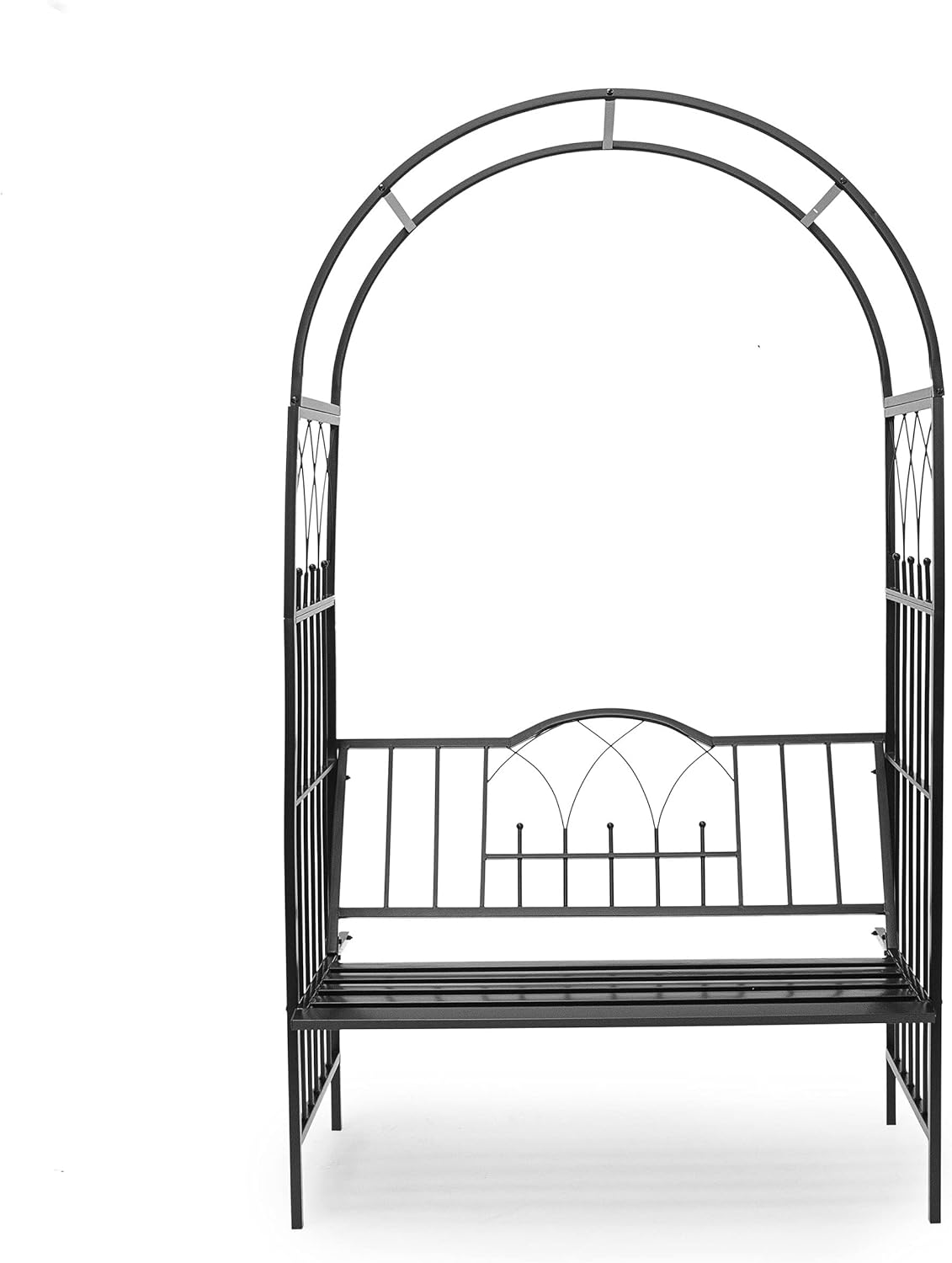 Relaxdays Arco per Rose Rampicanti con Panca, Nero - immagine 6