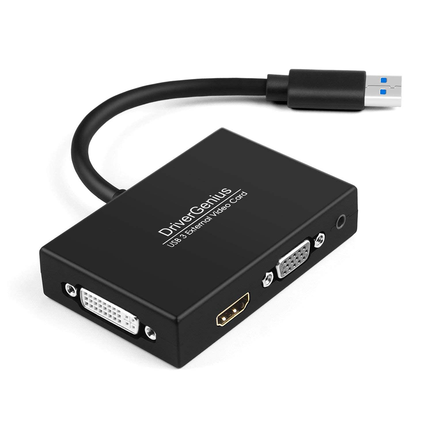 Drivergenius Adattatore USB 3.0 HDMI/DVI/VGA 3-in-1