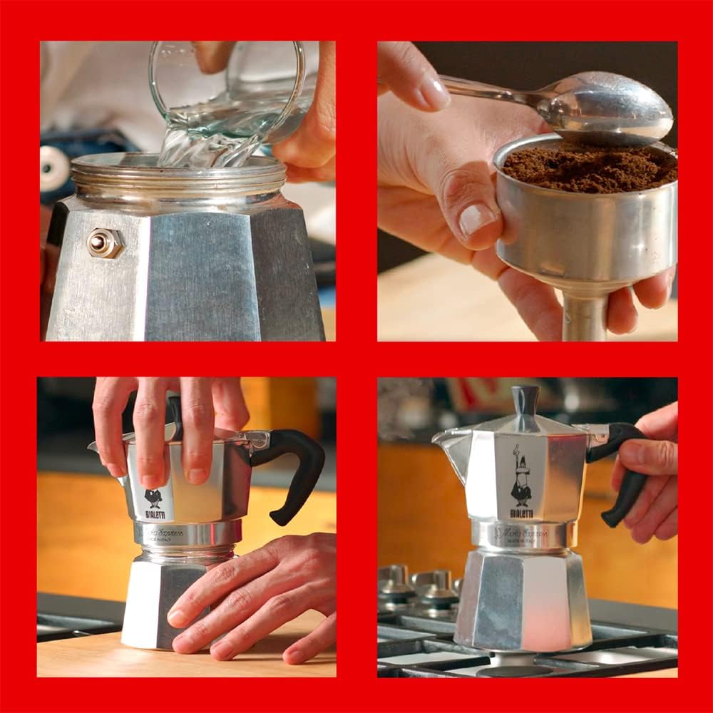 Bialetti Moka Express Caffettiera 3 Tazze, Argento - immagine 4