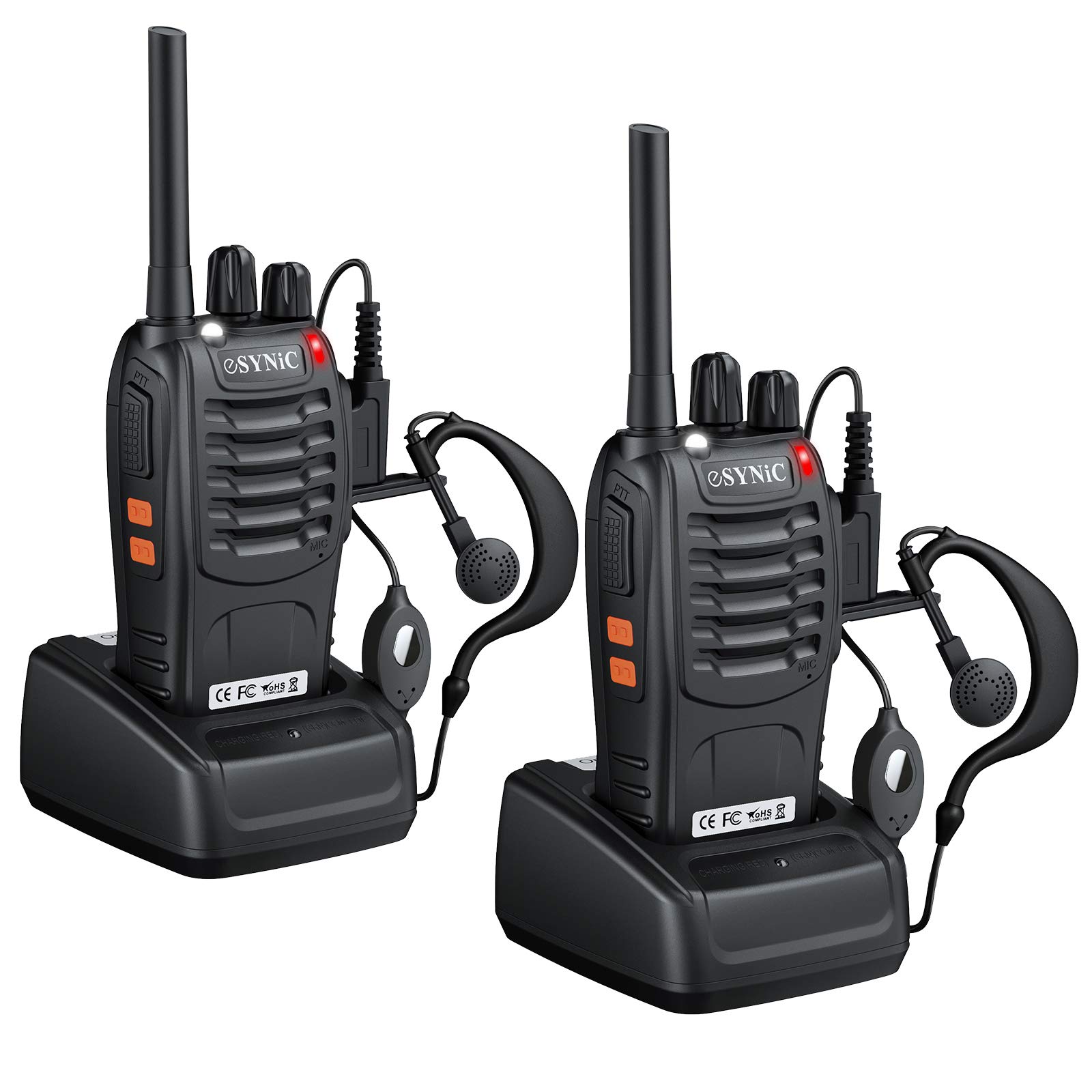 Esynic Paio Walkie Talkie Ricaricabile 16 Canali