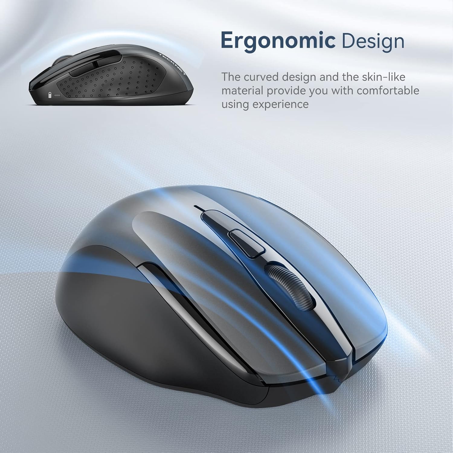 Tecknet PRO Mouse Senza Fili Ergonomico 2600 DPI - immagine 2