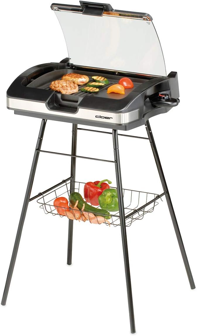 Cloer griglia 6720 Barbecue con Supporto e Cristallo