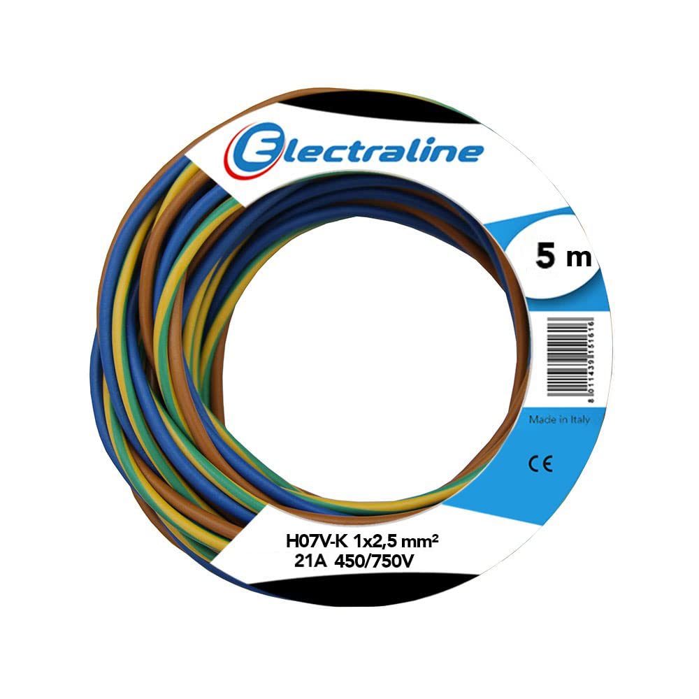 Electraline N07V-K Cavo Unipolare 1x2.5 mm, 5 mt