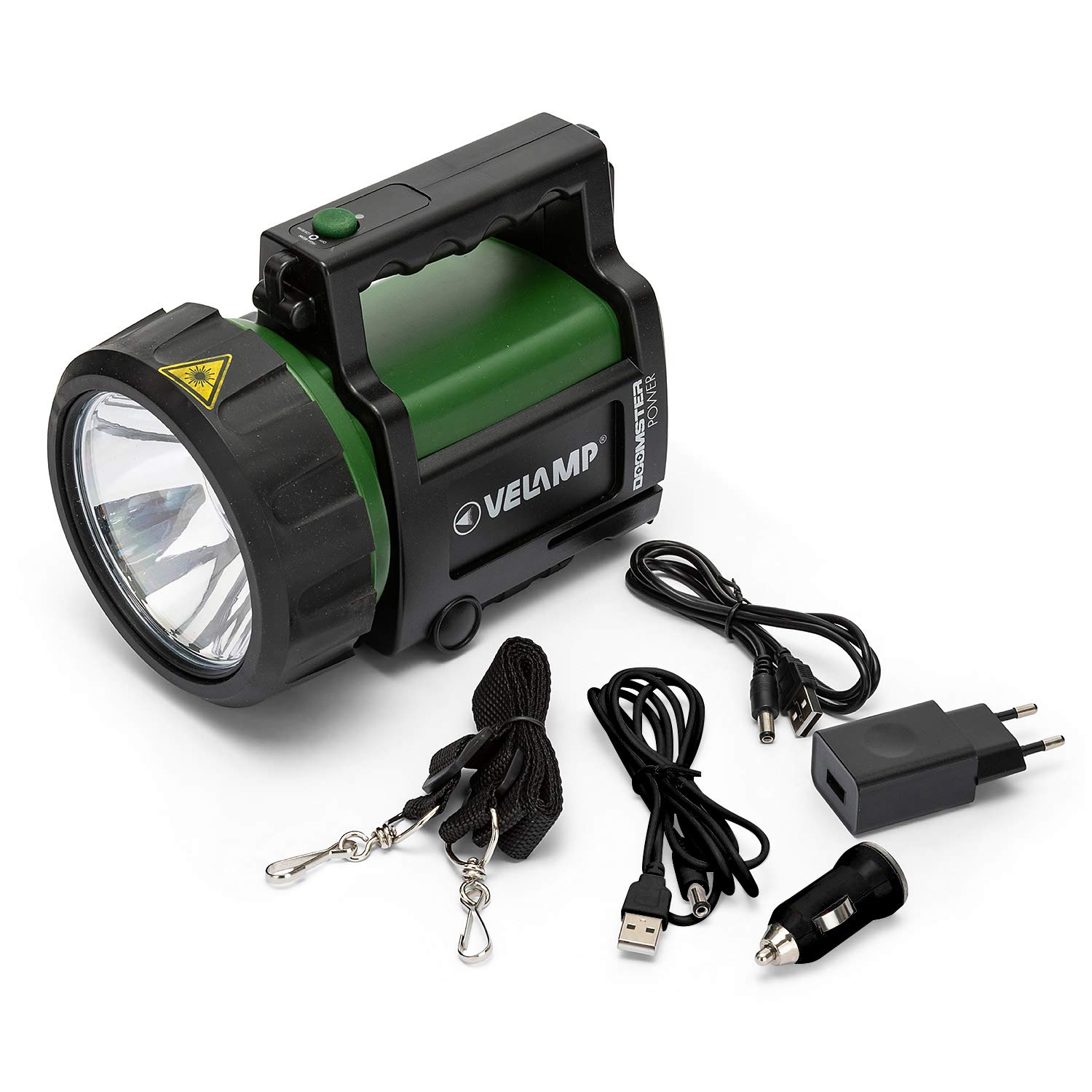 VELAMP Doomster Power Torcia LED 5 W, Verde, 20.8x14.4x16.2 cm