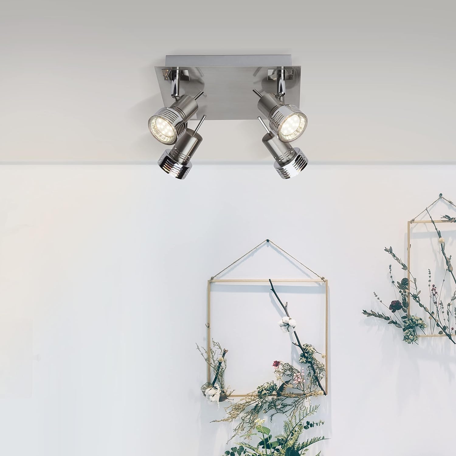 Brilliant Lampada Kassandra Faretto LED 4 Luci, Ferro/Cromo - immagine 2