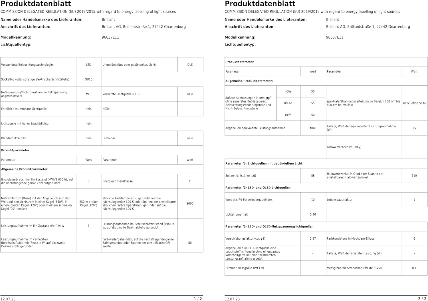 Brilliant Lampada Kassandra Faretto LED 4 Luci, Ferro/Cromo - immagine 4